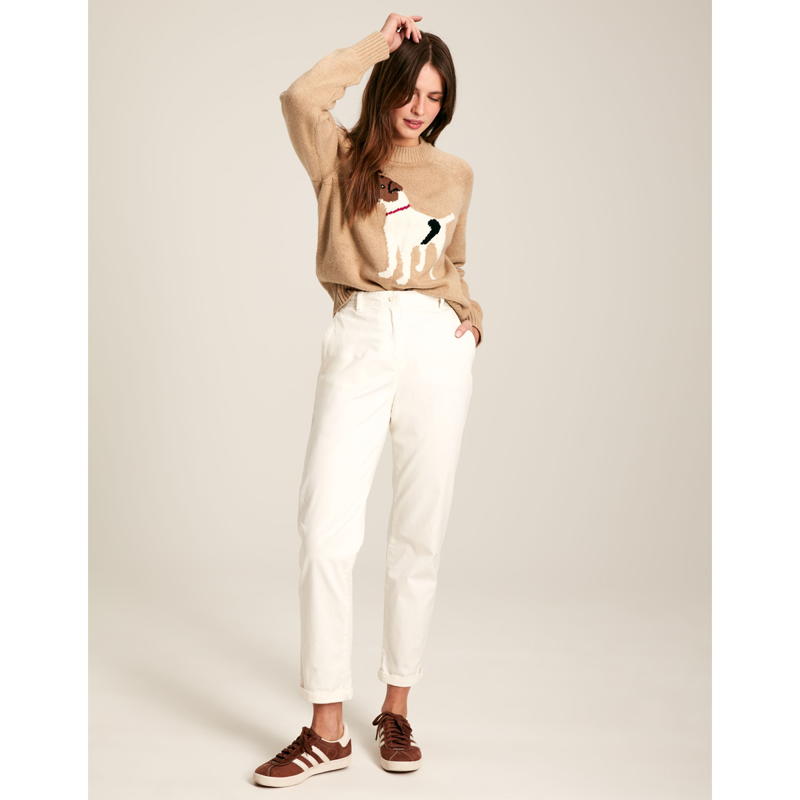 Joules Margot Ladies Intarsia Jumper - Oat-3