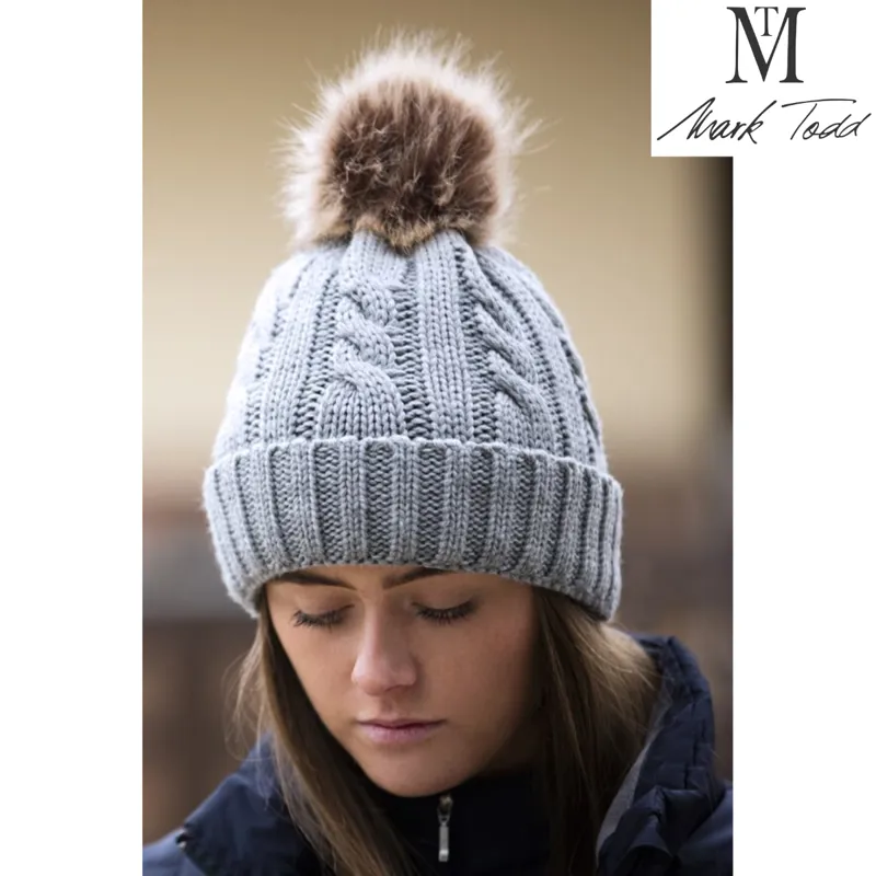 Mark Todd Knitted Bobble Hat - Anthracite Grey