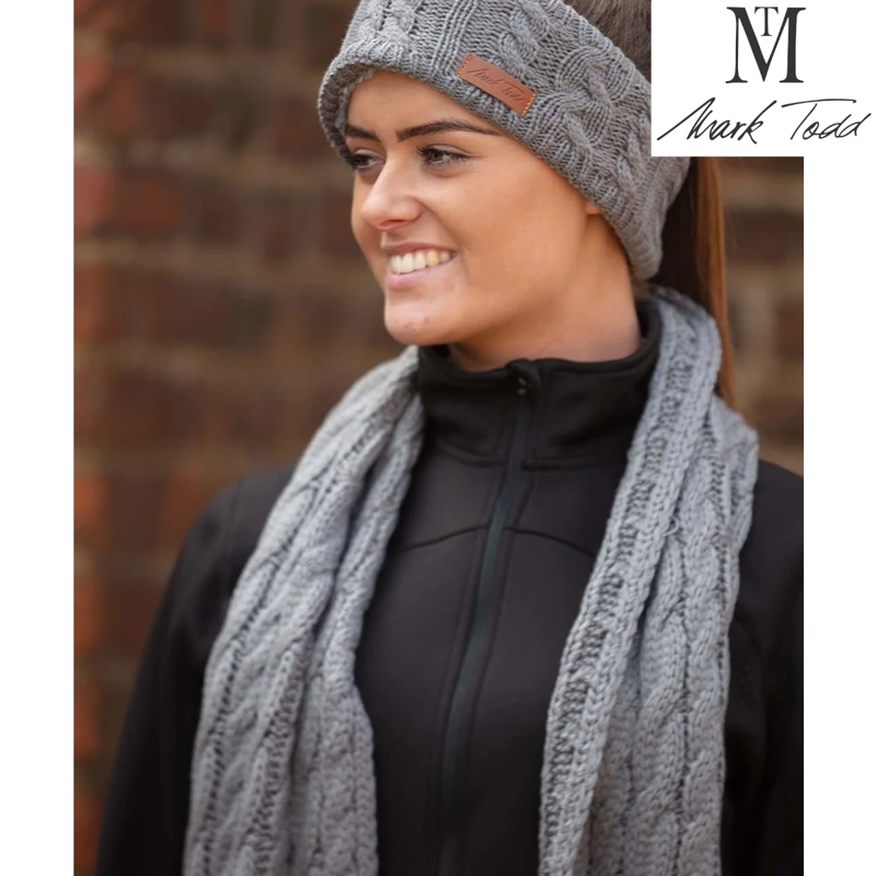 Mark Todd Knitted Scarf - Anthracite Grey-1