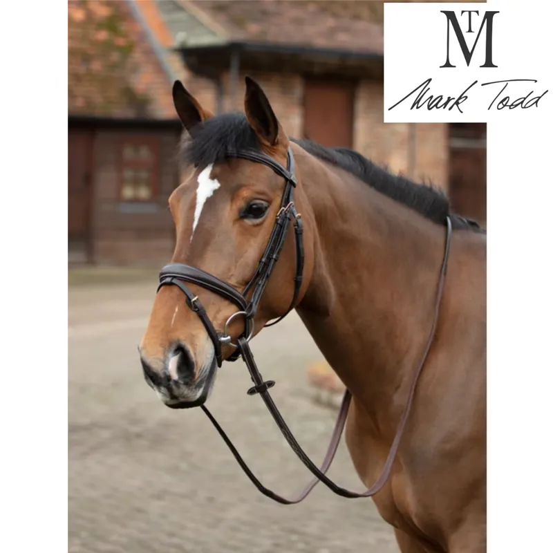Mark Todd Raised Contrast Stitch Bridle - Havana