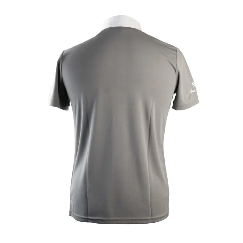 Mark Todd Men's Short Sleeved Competition Shirt - Light Grey/White-1