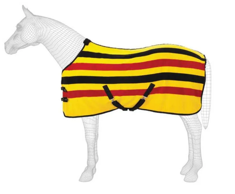 Masta Ascot Stripe Fleece Rug in Yellow