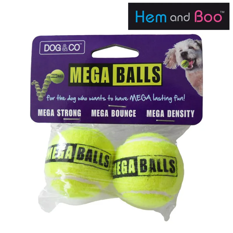 Hem and Boo Mega Balls x 2  - 1.8 inches - Yellow 