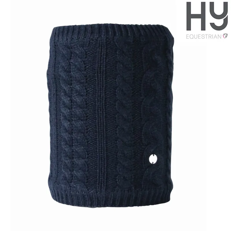 Hy Equestrian Melrose Cable Knit Snood - Navy