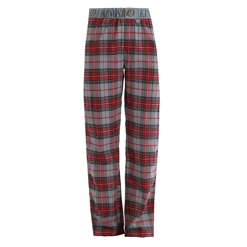 Kingsland KL Melvick Unisex Pyjamas Pants - Grey/Red Check