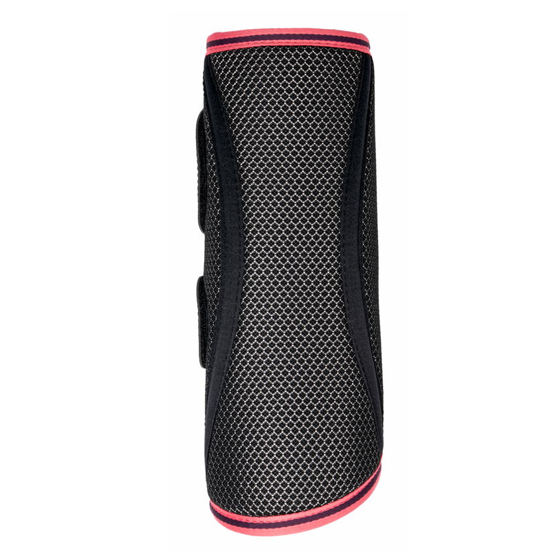 LeMieux Carbon Mesh Wrap Boots - Black/Papaya-2