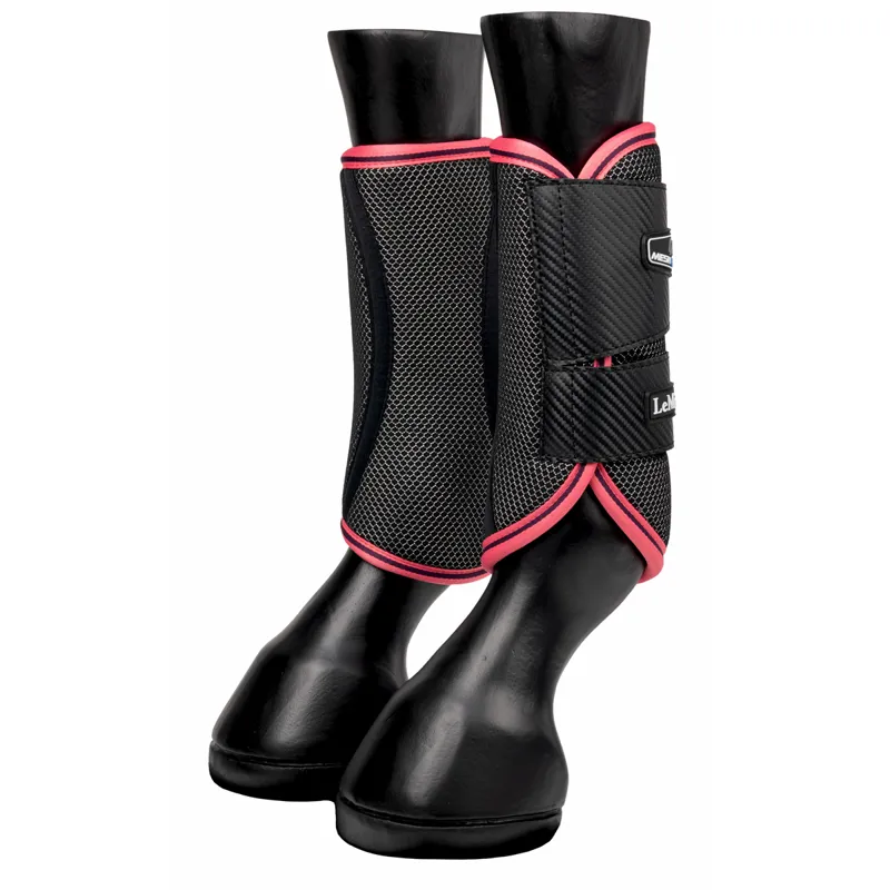 LeMieux Carbon Mesh Wrap Boots - Black/Papaya