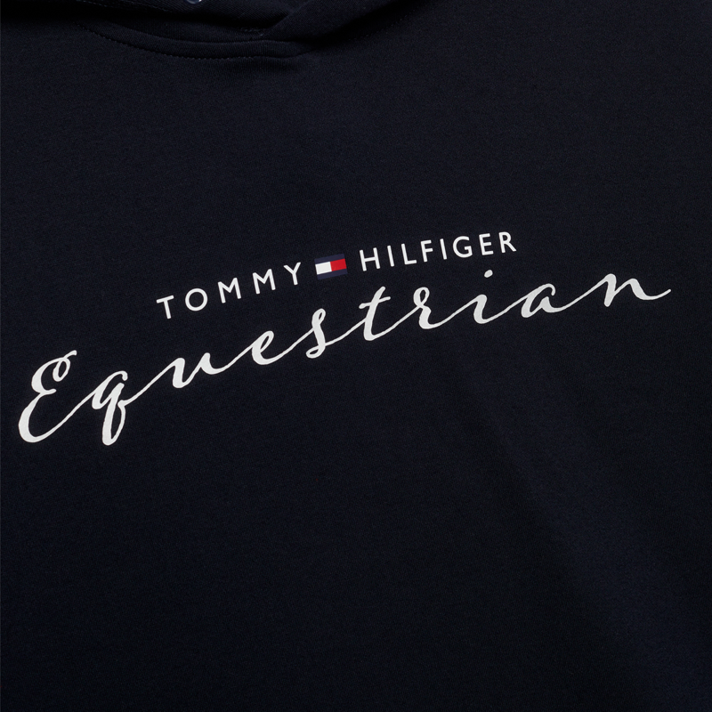 Tommy Hilfiger Women's Metallic Logo Graphic Hoodie - Desert Sky-6