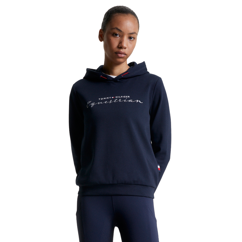 Tommy Hilfiger Women's Metallic Logo Graphic Hoodie - Desert Sky-3