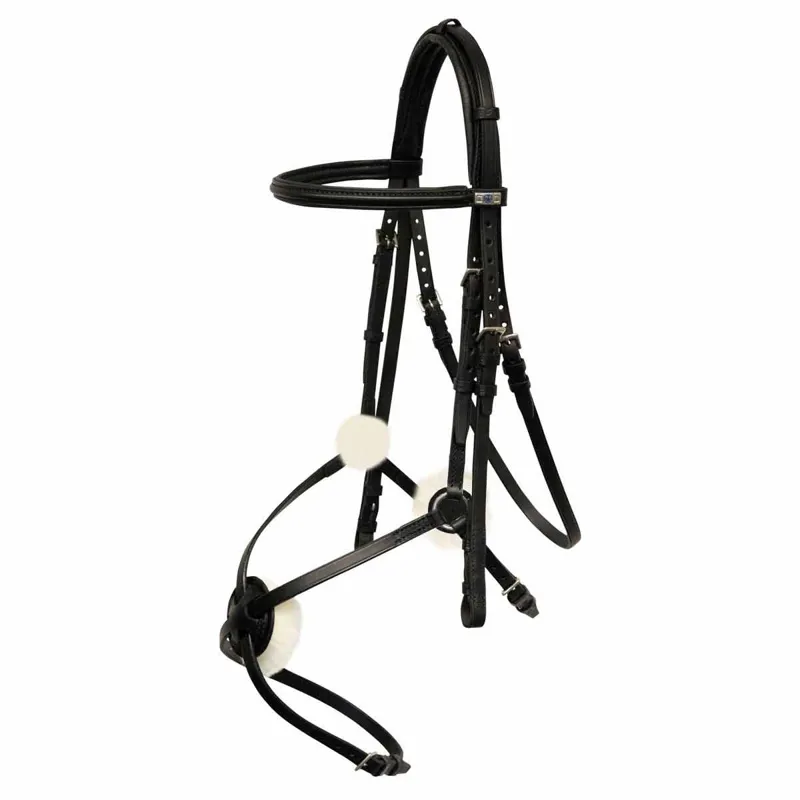 Stubben Leitrim Bridle With Mexican Noseband - Ebony 