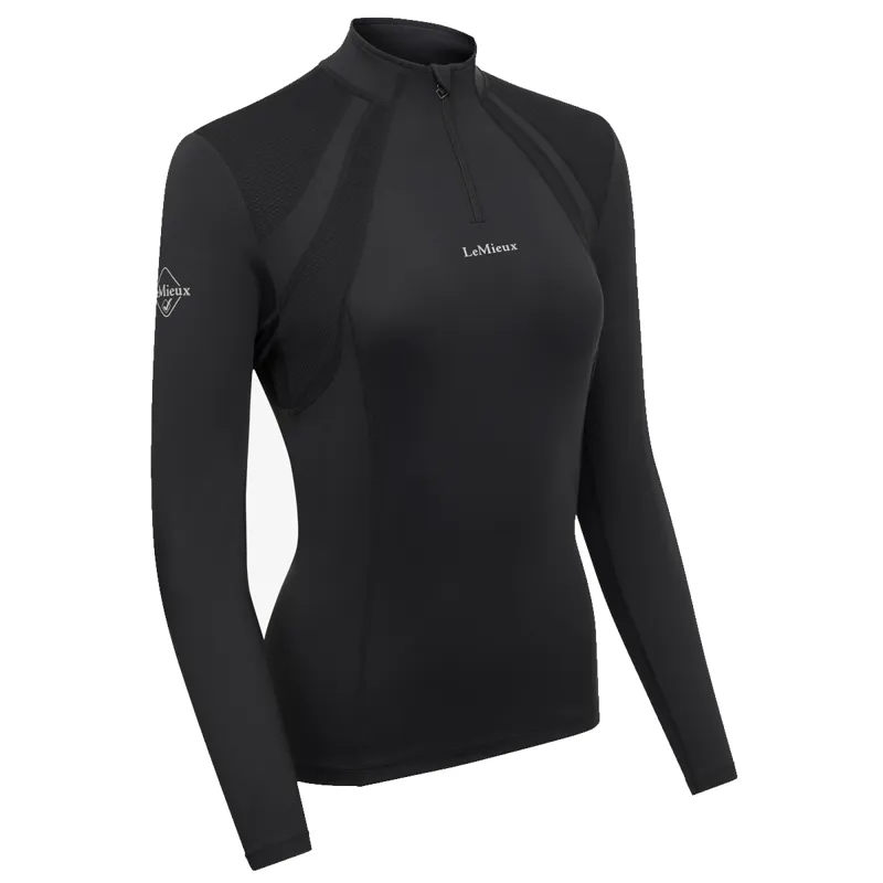 LeMieux Mia Mesh Long Sleeve Base Layer - Black-2