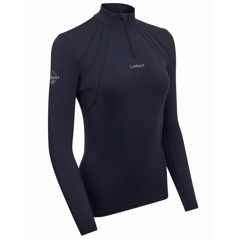 LeMieux Mia Mesh Long Sleeve Base Layer - Navy-1