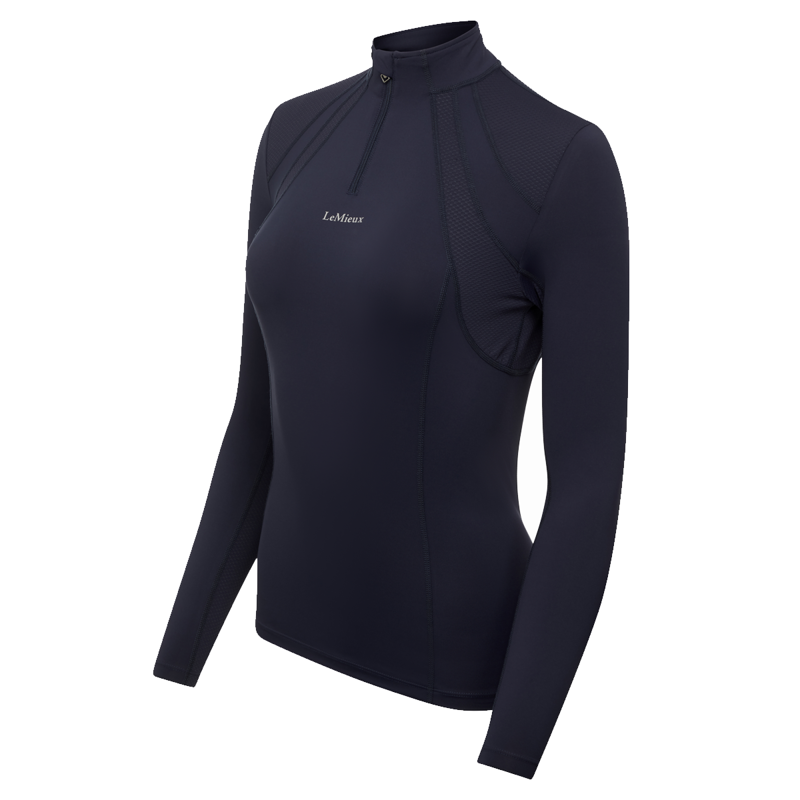 LeMieux Mia Mesh Long Sleeve Base Layer - Navy-2