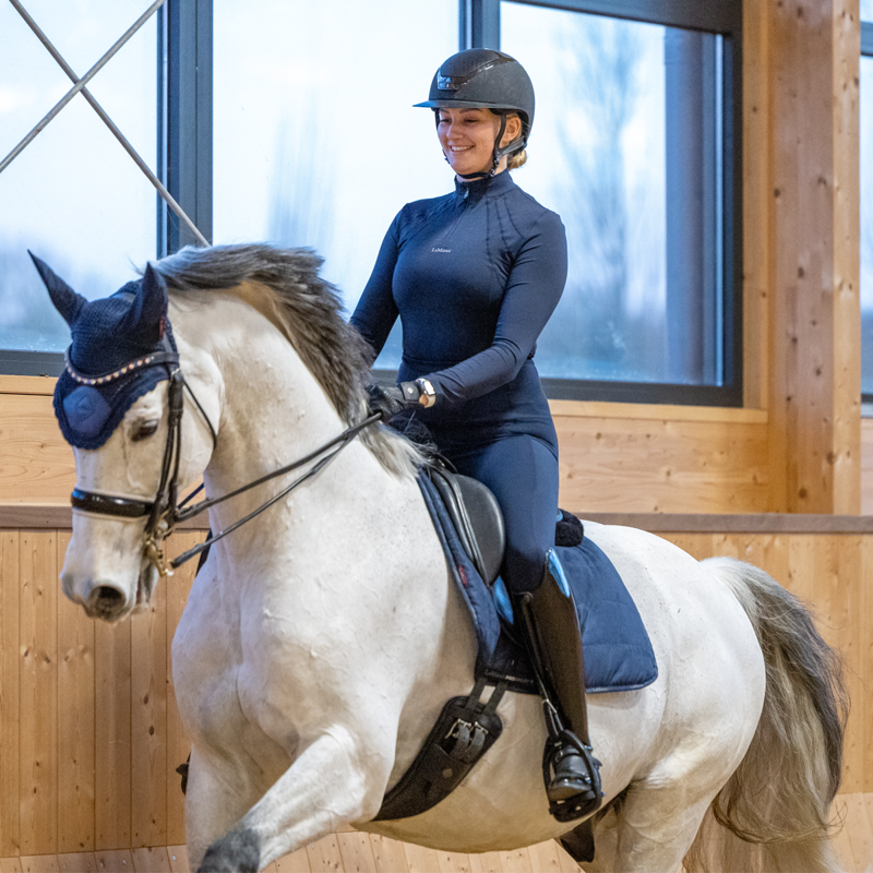 LeMieux Mia Mesh Long Sleeve Base Layer - Navy-5