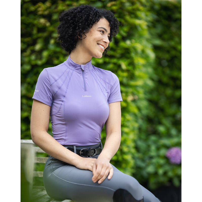 LeMieux Mia Mesh Short Sleeve Base Layer - Iris-4