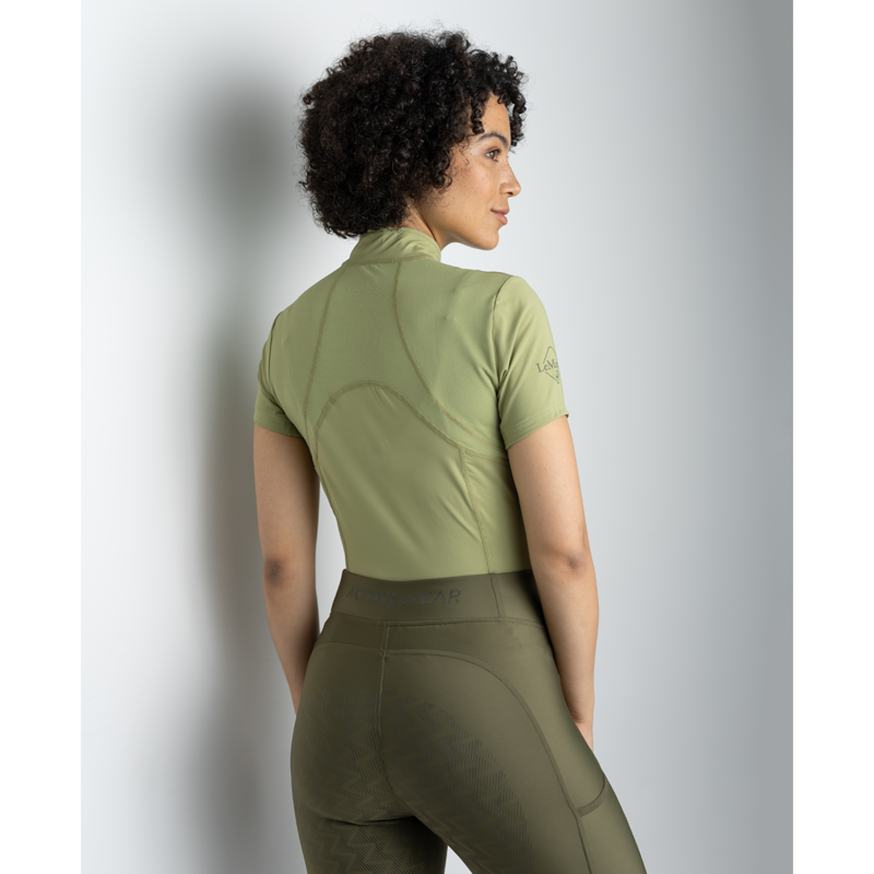 LeMieux Mia Mesh Short Sleeve Base Layer - Moss-5