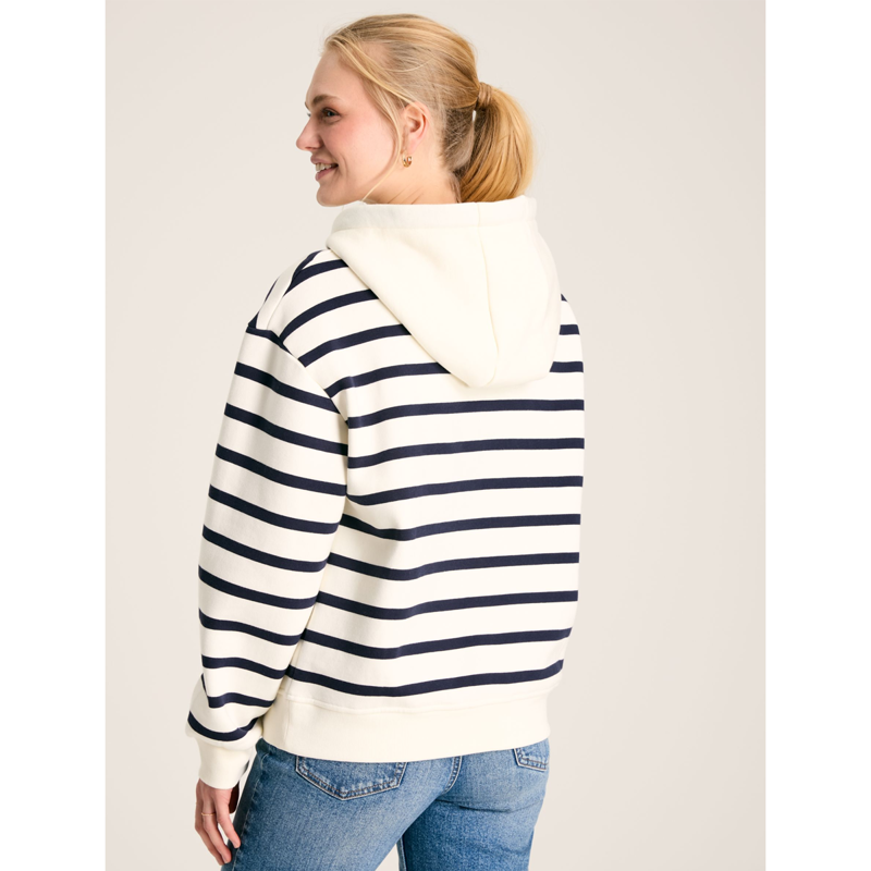 Joules Milbourne Ladies Hooded Sweatshirt - French Navy Stripe-3