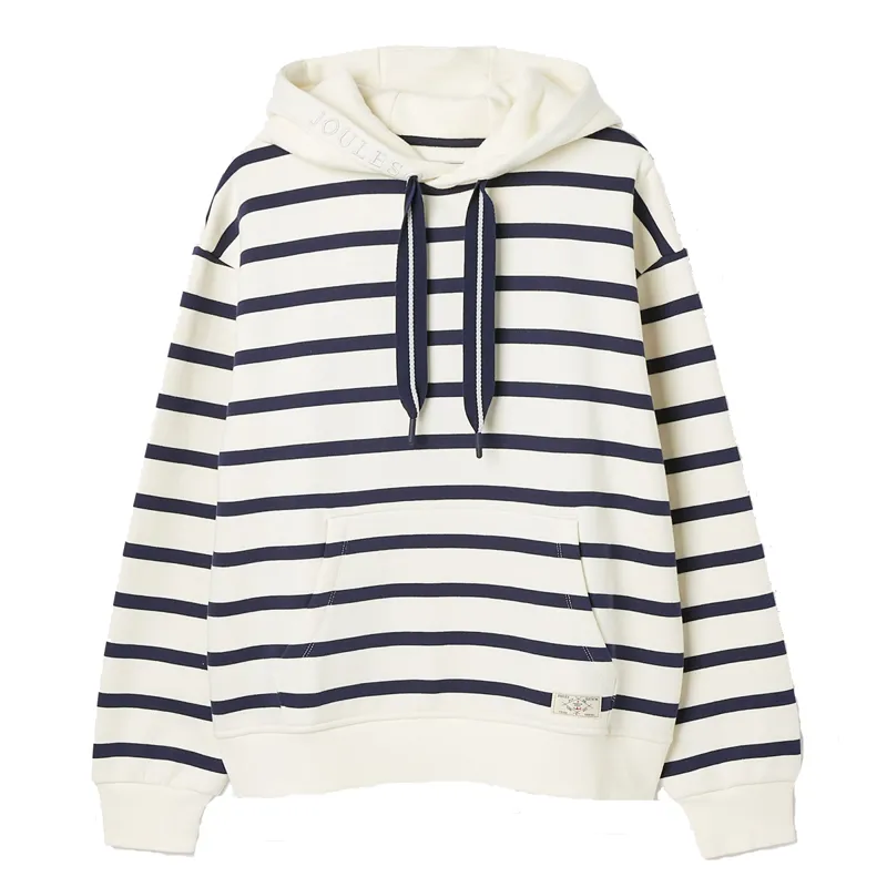 Joules Milbourne Ladies Hooded Sweatshirt - French Navy Stripe