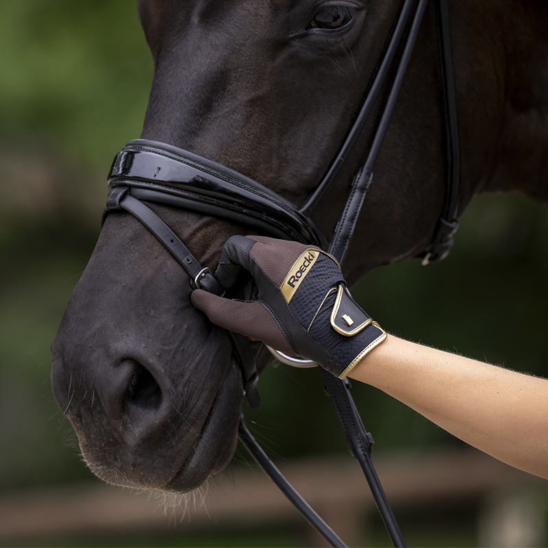 Roeckl Millero Riding Gloves - Dark Mocha/Black-4