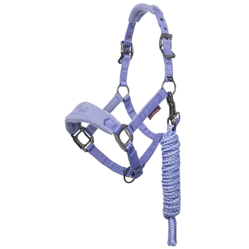 Mini LeMieux Vogue Fleece Headcollar and Rope - Bluebell