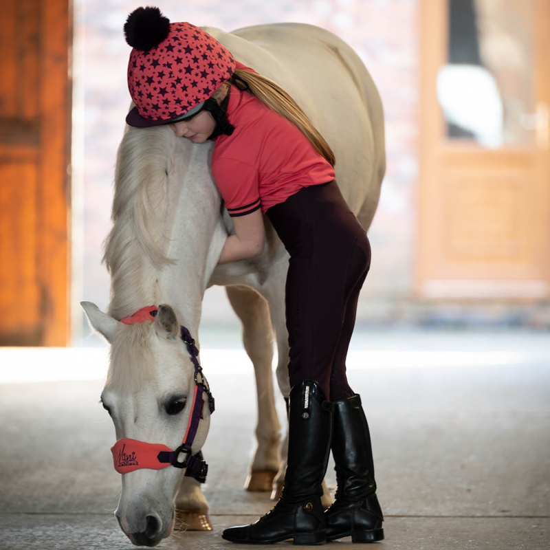 Mini LeMieux Vogue Fleece Headcollar and Rope - Papaya -4