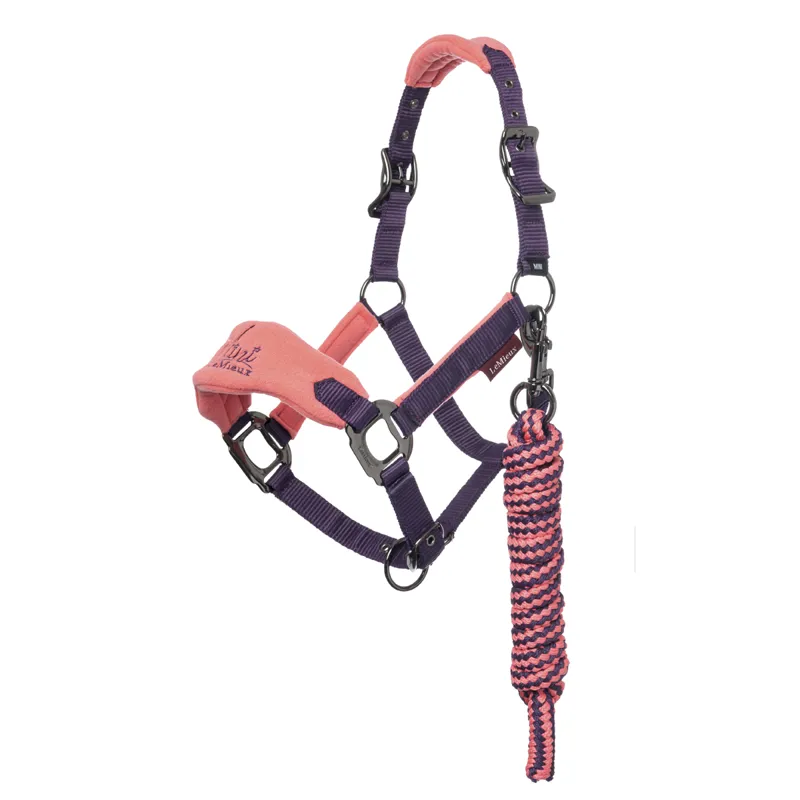 Mini LeMieux Vogue Fleece Headcollar and Rope - Papaya 