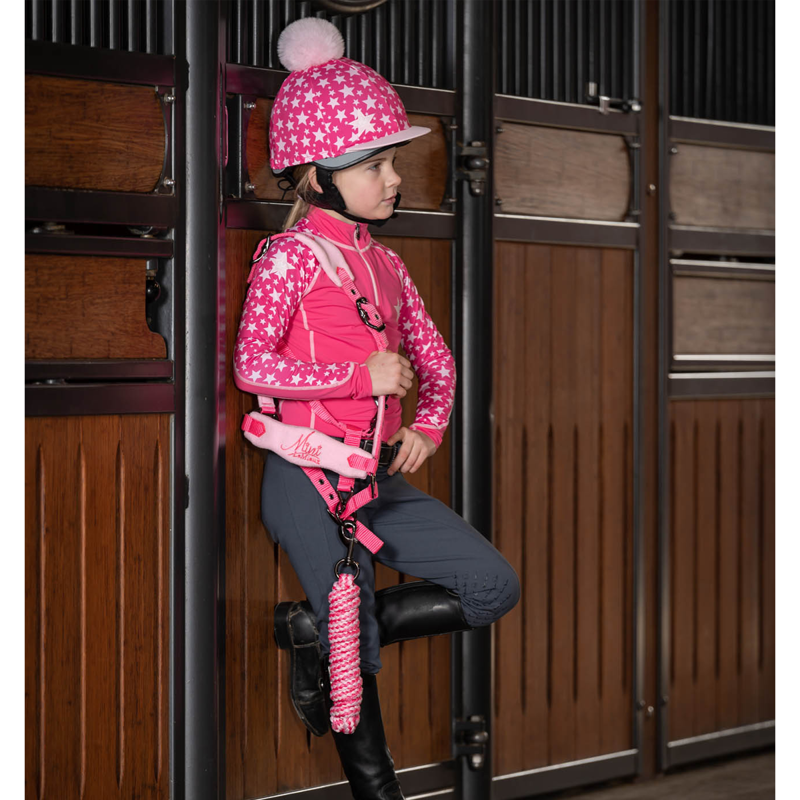 Mini LeMieux Vogue Fleece Headcollar and Rope - Watermelon -4