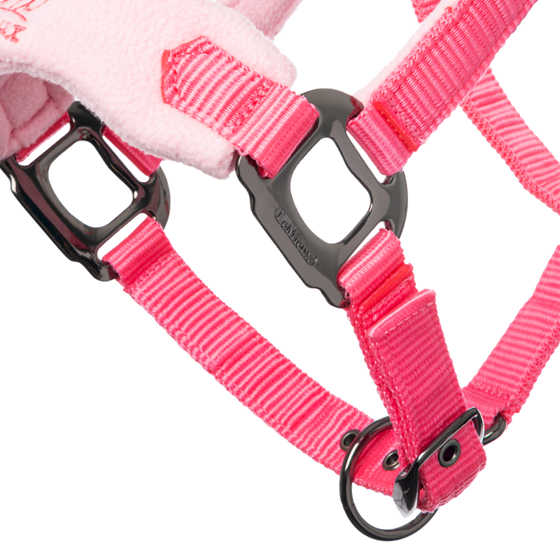 Mini LeMieux Vogue Fleece Headcollar and Rope - Watermelon -2