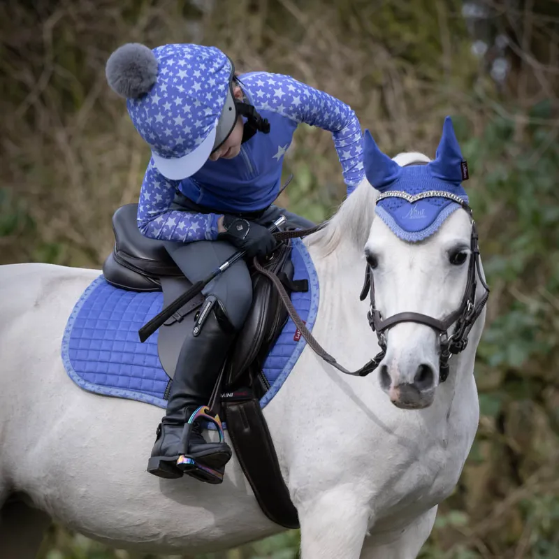 Mini LeMieux Jump Suede Square - Bluebell-4
