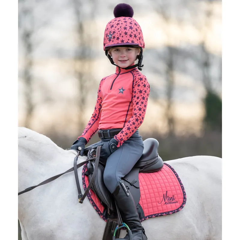 Mini LeMieux Jump Suede Square - Papaya -5