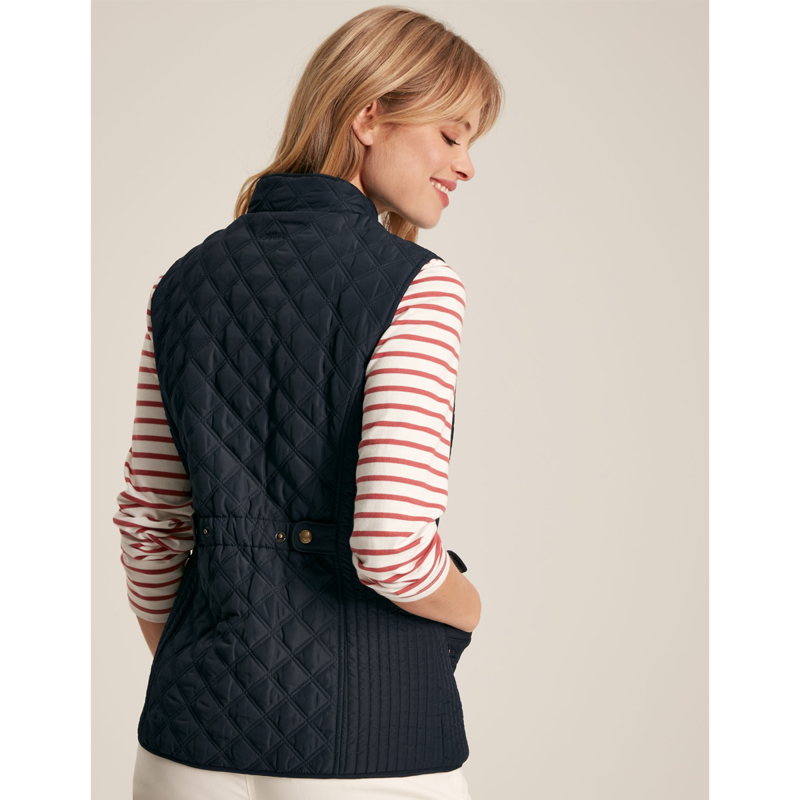 Joules Minx Showerproof Diamond Quilted Gilet - Dark Navy-2