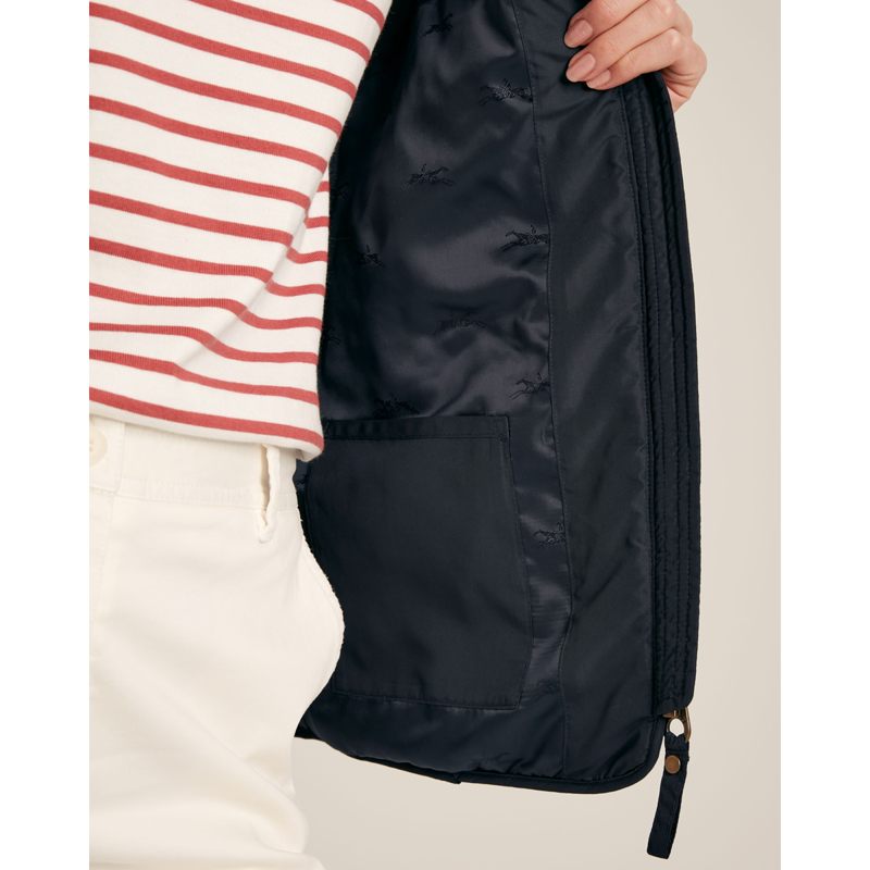 Joules Minx Showerproof Diamond Quilted Gilet - Dark Navy-6