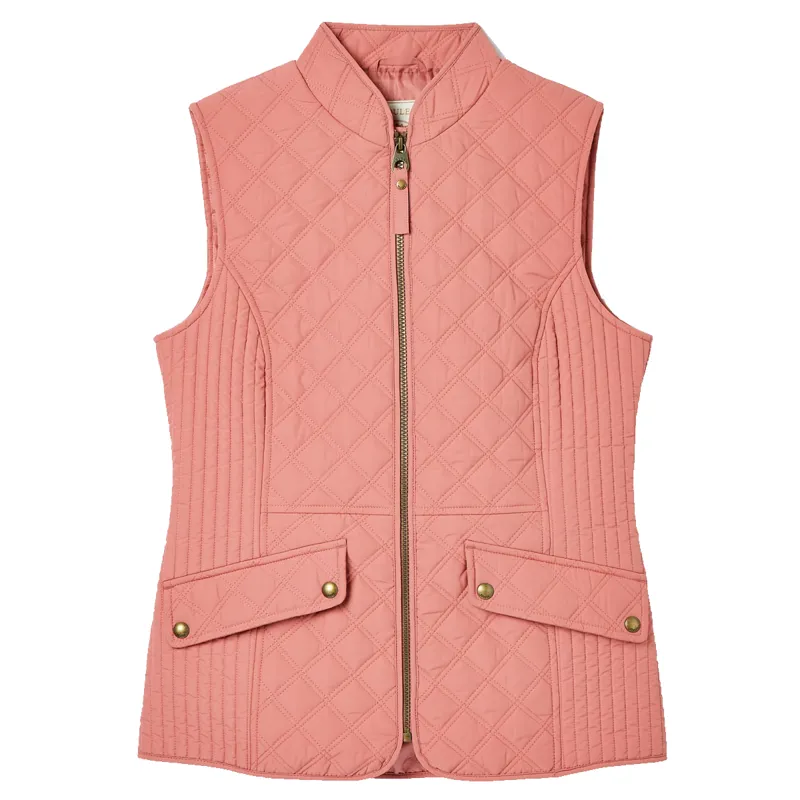 Joules Minx Showerproof Diamond Quilted Gilet - Pink