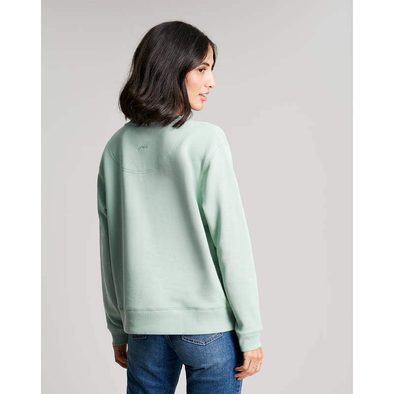 Joules Monique Garment Dyed Crew Neck Sweatshirt - Soft Green-2
