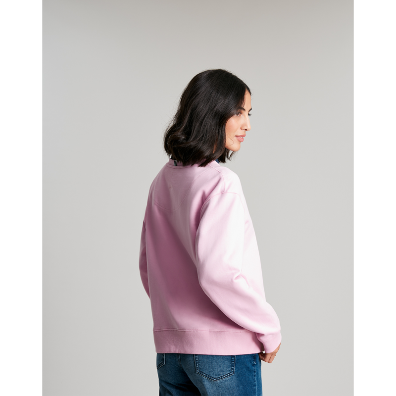 Joules Monique Garment Dyed Crew Neck Sweatshirt - Dawn Pink-2