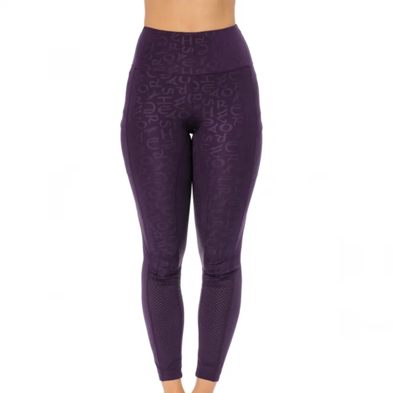 Horseware Monogram Riding Tights - Purple