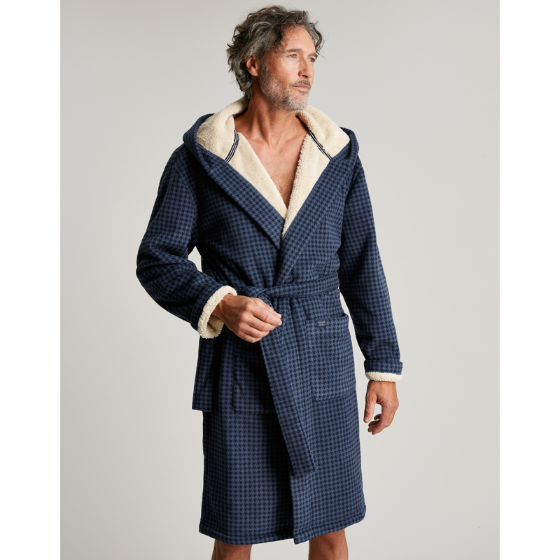 Joules Montague Dressing Gown - Houndstooth-1