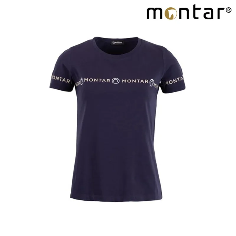 Montar Brooklyn Logo Print T-shirt - Navy