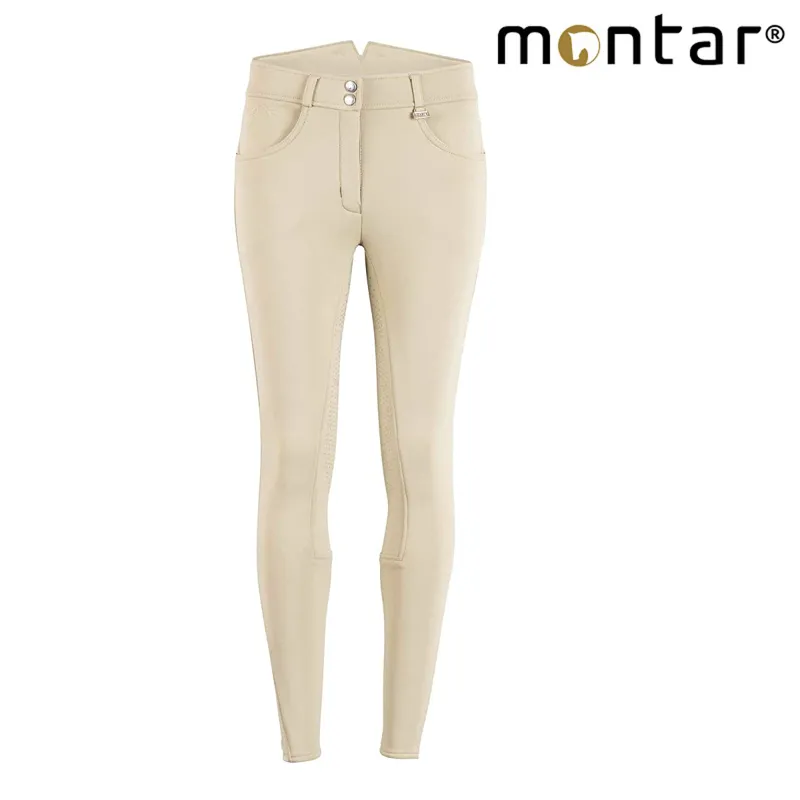Montar Karly Highwaist Softshell Full Grip Ladies Breeches - Beige