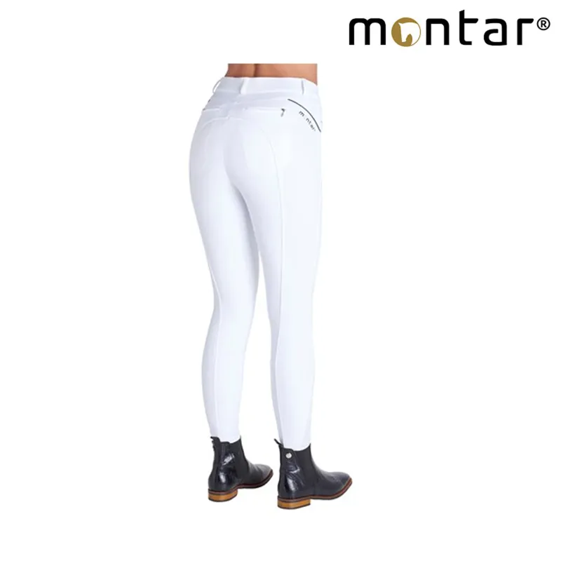 Montar Nancy Soft Tech Full Seat Silicone Breeches - White
