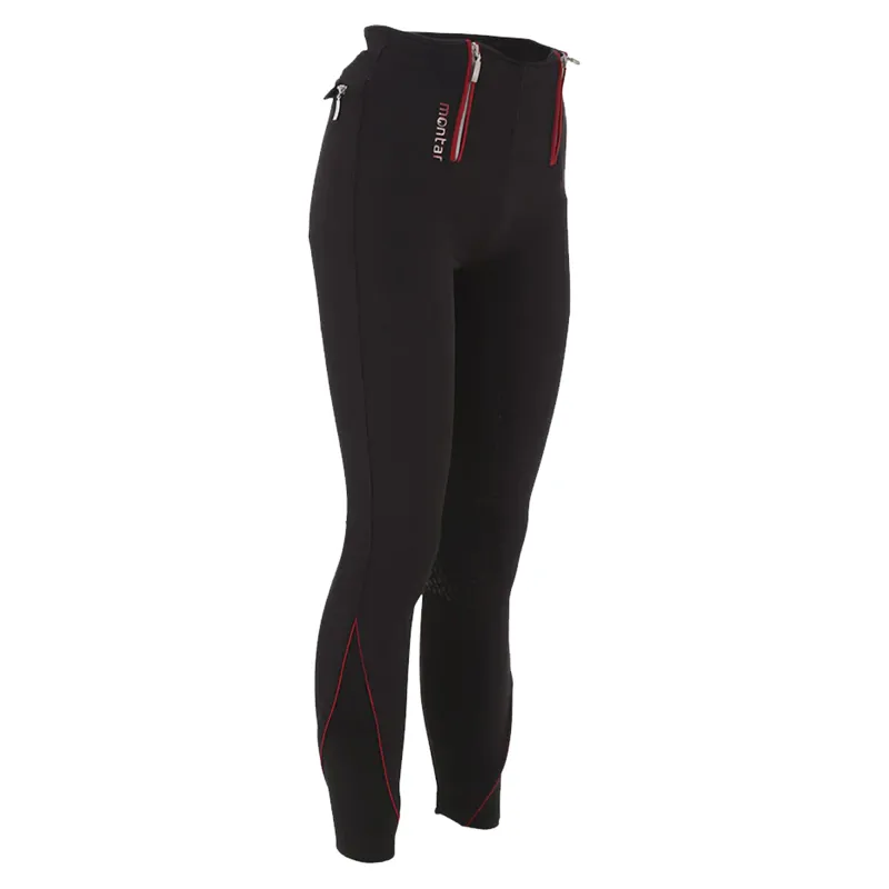 Montar Dora Ladies Full Silicone Seat Breeches - Black