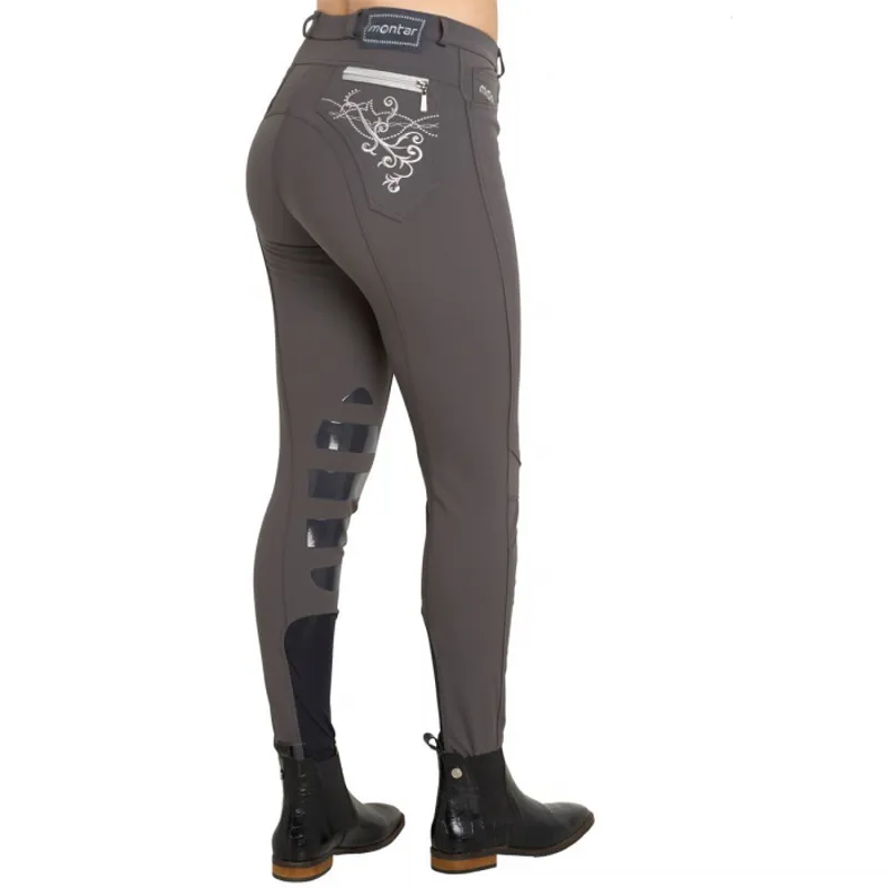 Montar Bamboo Ladies Silicone Knee Patch Breeches-6