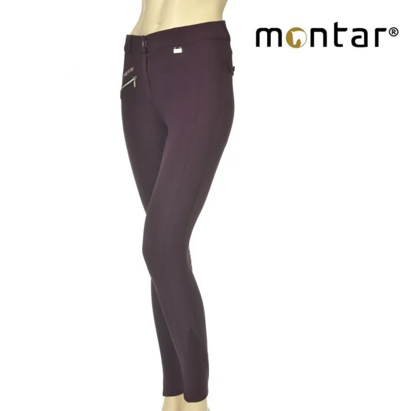 Montar Bella Yati with Pockets Full Grip Breeches - Plum