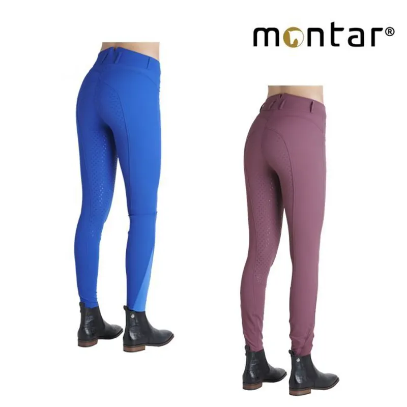 Montar ESS Highwaist Full Silicone Ladies Breeches - Egg Plant-1