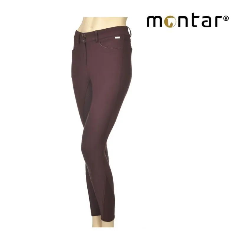 Montar Fay Full Grip Breeches With Chain - Plum