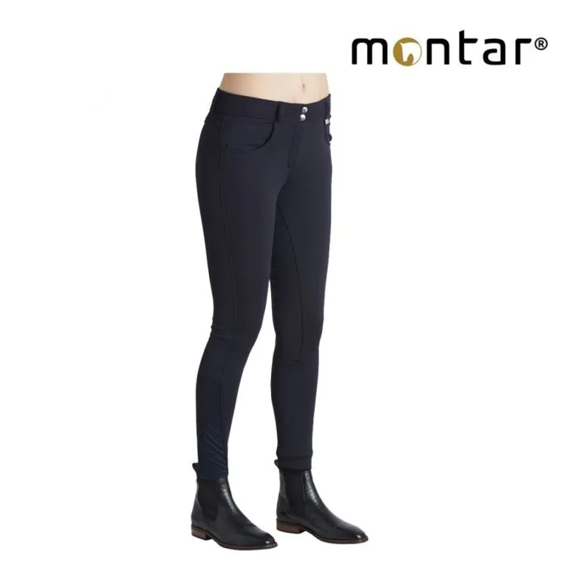 Montar Karly Highwaist Softshell Full Grip Ladies Breeches - Navy-1