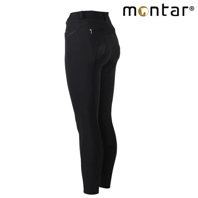 Montar Nancy Soft Tech Full Seat Silicone Breeches - Black