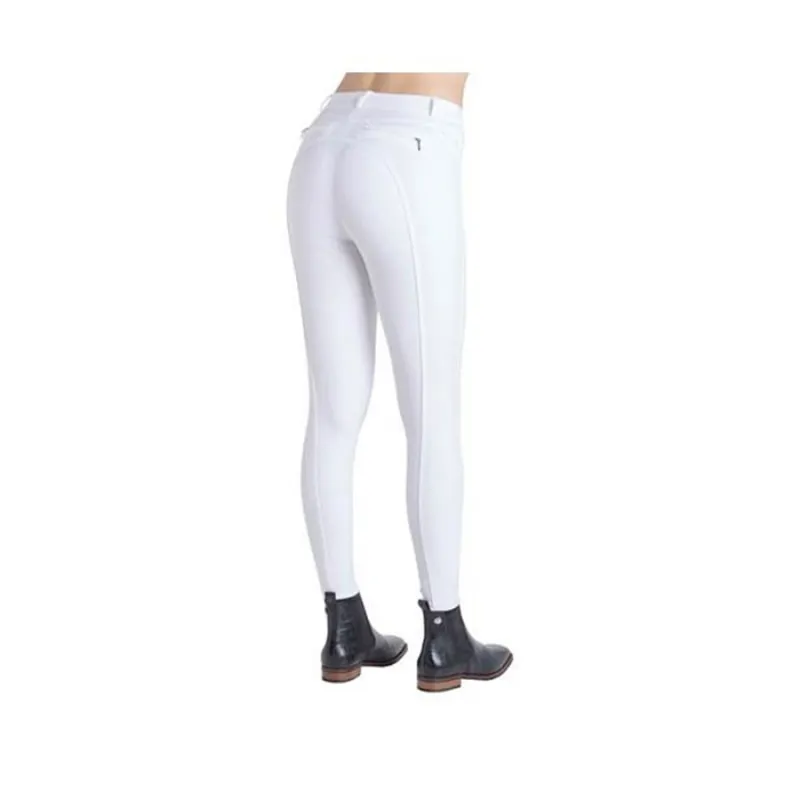 Rebel by Montar Shelby Classic Silicone Knee Patch Breeches - White