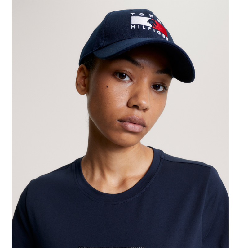 Tommy Hilfiger Montreal Water Repellent Flag Logo Cap - Desert Sky-2