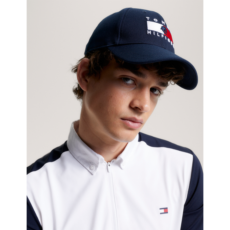 Tommy Hilfiger Montreal Water Repellent Flag Logo Cap - Desert Sky-3